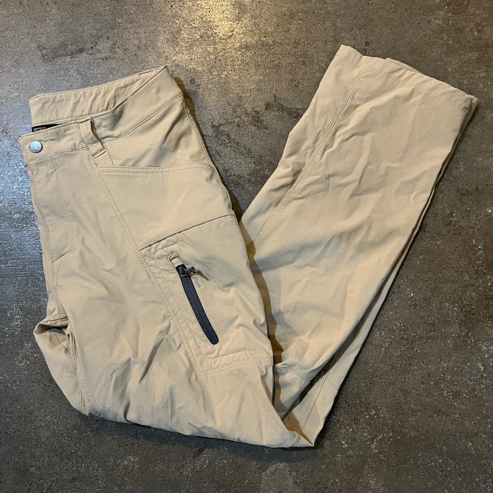 The North Face Hiking Pants Men 32 Tan Cargo Straight Leg Outdoor Khaki Stretch